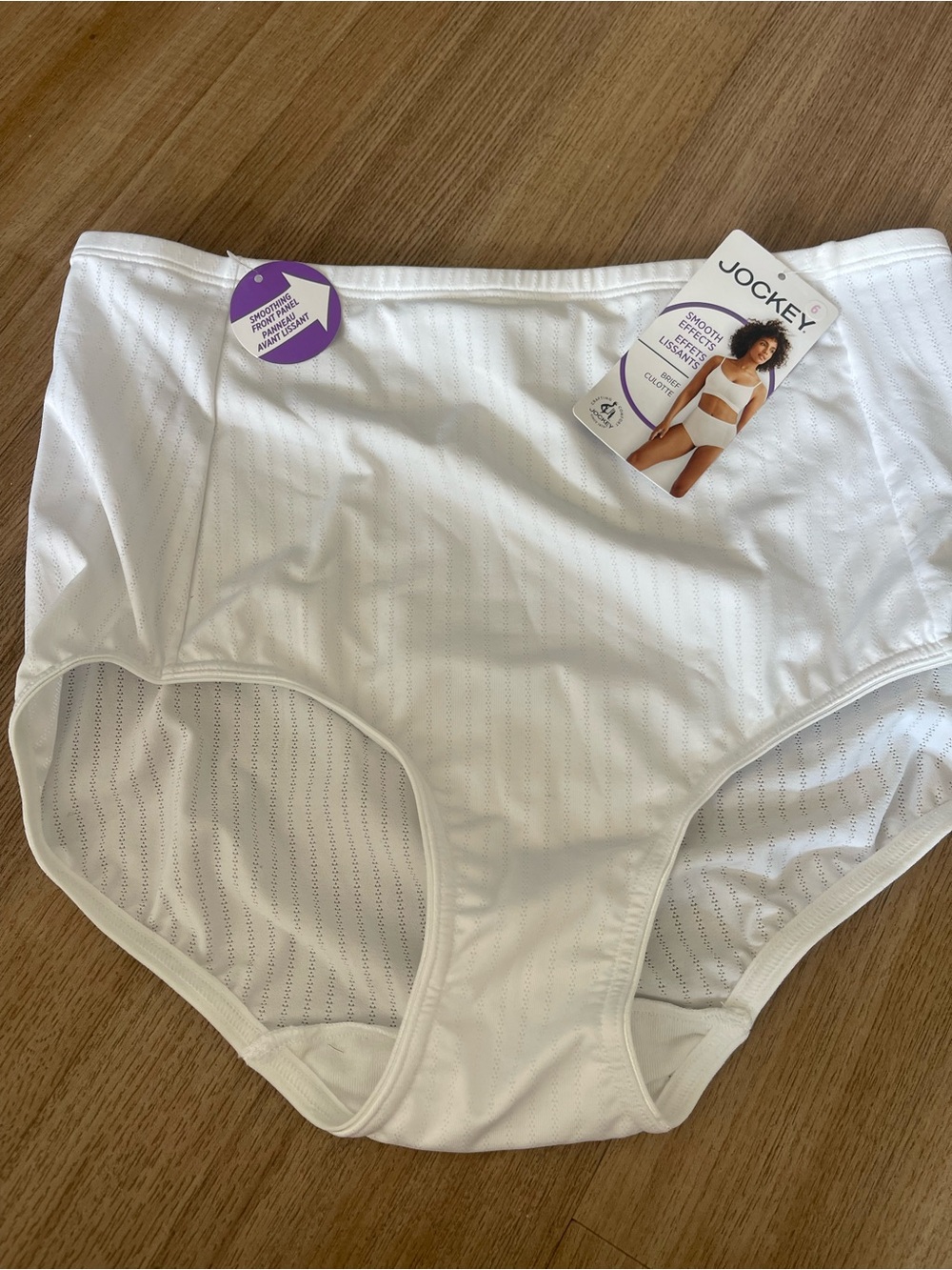 NWT Jockey Women's High-Waist Brief - White size 6